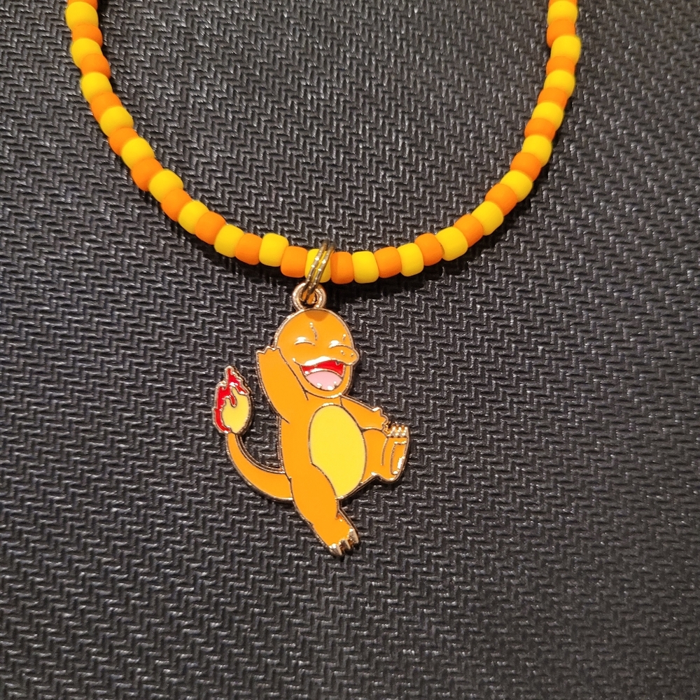 Pokemon Charmander Necklace - Orange and Yellow